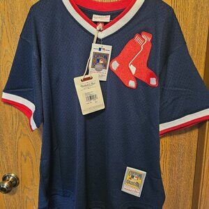 NWT Men's Jim Rice Navy Boston Red Sox 1989 Pullover Jersey Size Large $100 MSRP